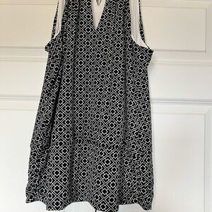 White House Black Market Black and White Patterned Mini Dress